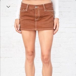 brown denim skirt